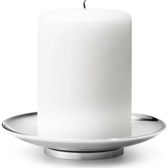 Georg Jensen Tunes Kerzenleuchter Edelstahl glänzend