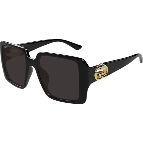 Gucci GG1692S Sonnenbrille Damen Schwarz Oversize Grau 54mm