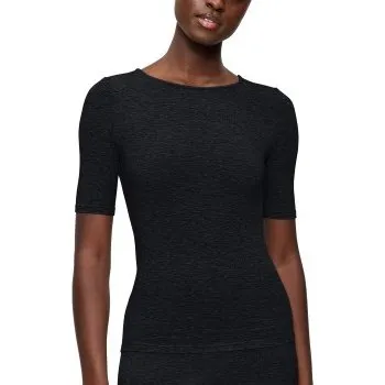 Triumph Beauty Layers Kurzarm-Wolltop Schwarz, Größe L