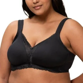 Triumph Modern Lace Cotton Soft BH Schwarz E 75