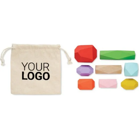 DOLMEN Holzsteine im Beutel 8 Stck