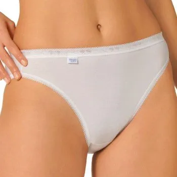 Sloggi Basic Plus Tai Briefs 2er-Pack Weiß Baumwolle Damen Gr. 42