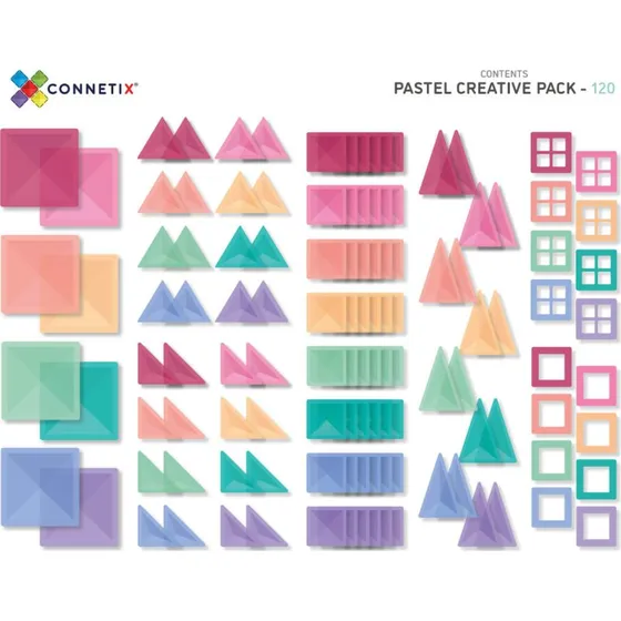 Connetix Magnetbausteine Pastel 120 Teile Creative Pack