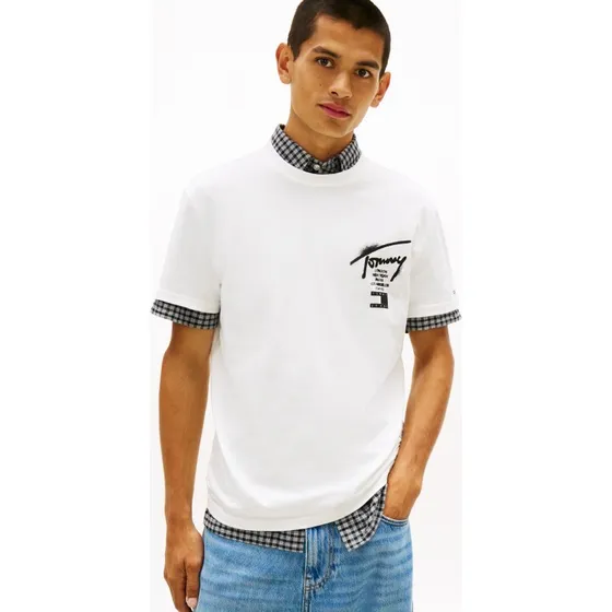 Tommy Jeans City Sign T-Shirt Weiß Regular Fit