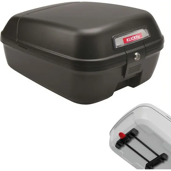 KLICKfix City Box (schwarz, mit Racktime)