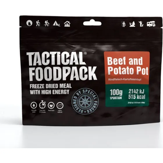 Überlebensration Rindfleisch und Kartoffelpüree Tactical Foodpack