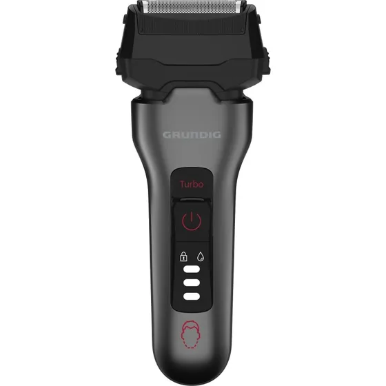 Grundig MS 8330 SCHERFOLIENRASIERER Dunkles Mattchrom/Rot