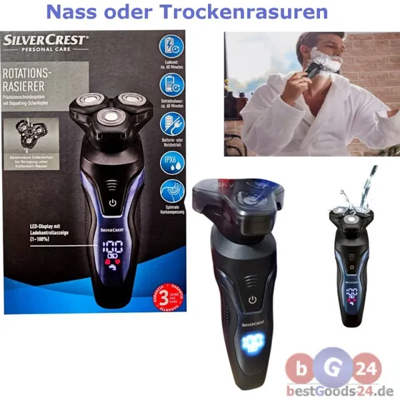 Silvercrest SRR 3.7 A1 Rotationsrasierer