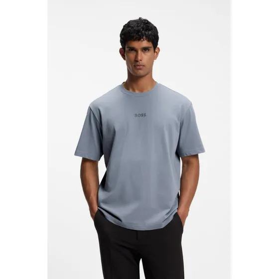 BOSS Herren T-Shirt 50519368 Grau Regular Fit