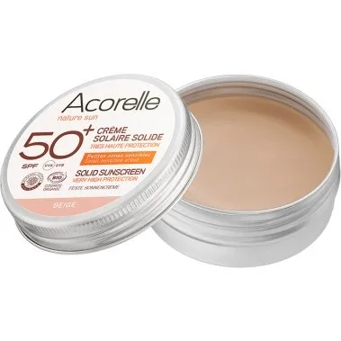 Acorelle Nature Sun LSF50+ feste Sonnencreme beige 20g