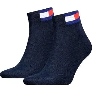 Tommy Hilfiger Men Uni Flag Quarter Socken 2er Set Marine