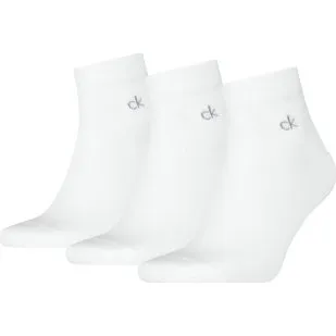 Calvin Klein 3er-Pack Classic Quarter Socken für Herren, Weiß