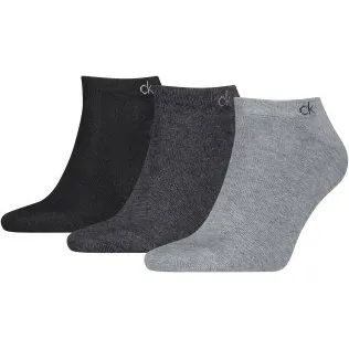 Calvin Klein Sneaker-Socken für Herren, 3er Pack, Grau, Gr. 39-42