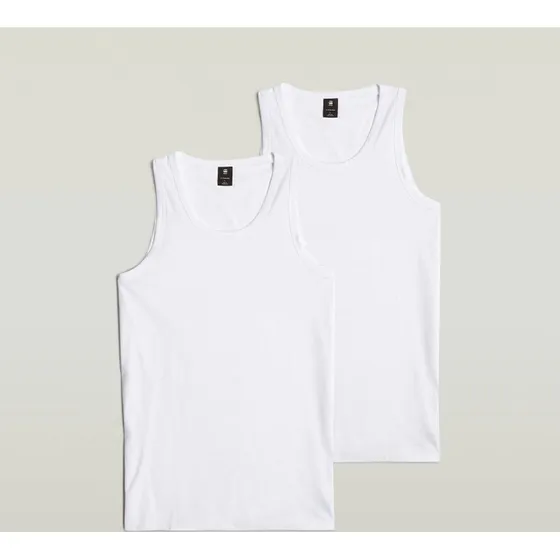 G-Star Raw Muskelshirt-Set 2er-Pack Weiß Regular Fit
