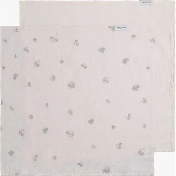 Baby's Only Tender Musselintücher 2er-Pack, Beige/Clover, 65x65 cm