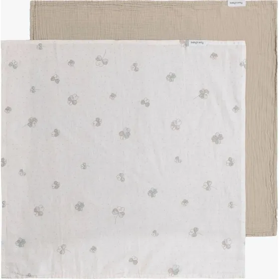 Baby's Only Swaddle Tender Musselintücher 2er-Pack, Beige/Clover
