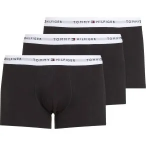 Tommy Hilfiger Trunks 3er-Pack Weiß/Schwarz Baumwolle XX-Large