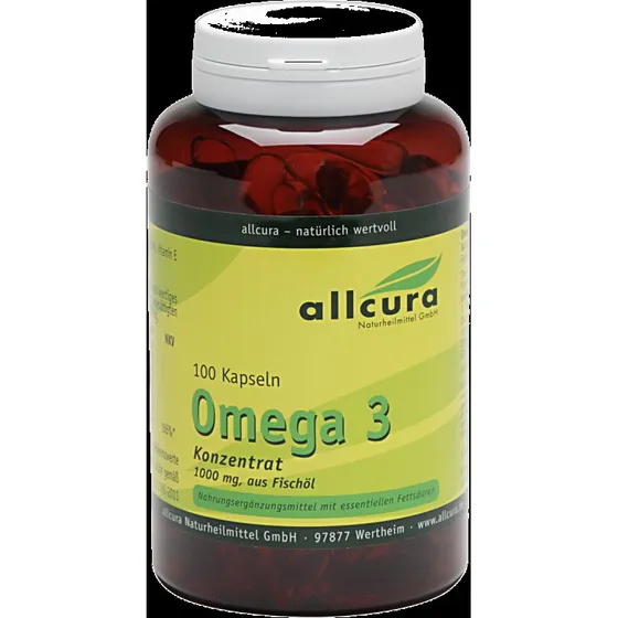 Omega-3 Konzentrat aus Fischöl 1000 mg, 100 Kapseln