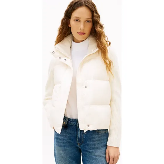 Tommy Hilfiger Steppjacke Modern Down Knit Mix Regular Fit - Écru