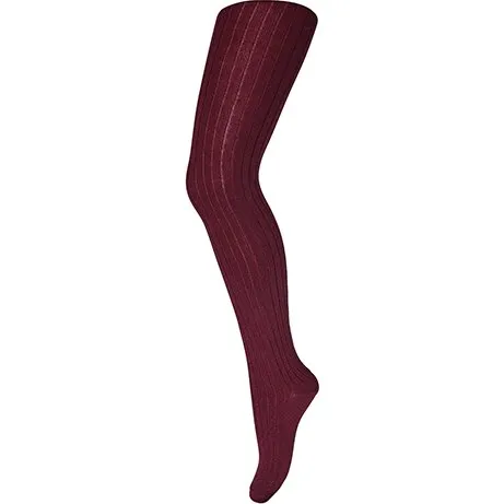 MP Wollstrumpfhose Rippe Wine Red