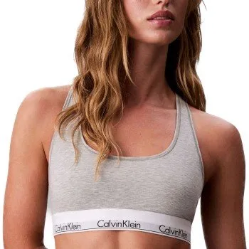 Calvin Klein Icon Cotton Modal Bralette Hellgrau Small