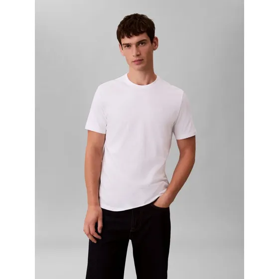 Calvin Klein Jeans T-Shirt Regular Fit Weiß Monogram LV04RD254G