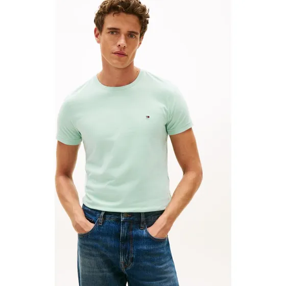 Tommy Hilfiger T-Shirt Stretch Slim Fit in Crushed Mint