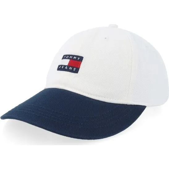 Tommy Jeans Heritage Washed Baseball Cap - Ancient White