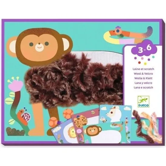 Djeco Flauschige Freunde – Bastelpackung 3–6 Jahre