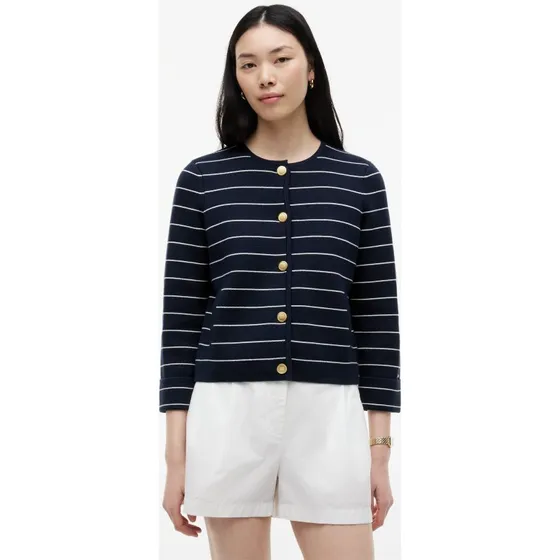 Tommy Hilfiger Strickjacke GOLD BUTTON LS CARDI aus Baumwolle