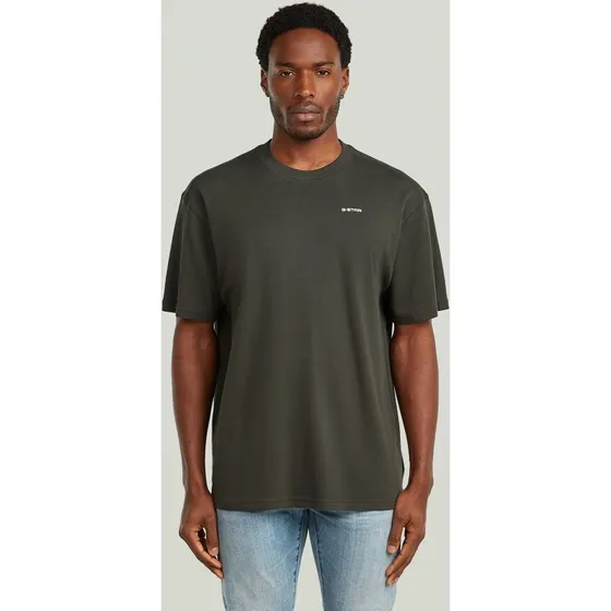 G-Star Raw Rib Insert Relaxed T-Shirt - Asfalt