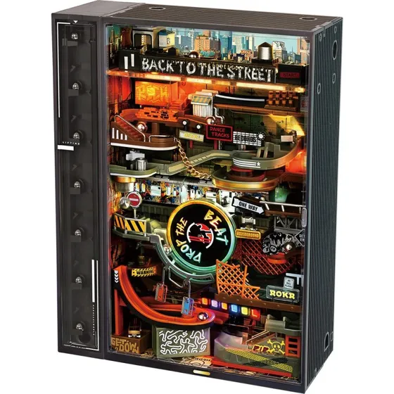 Robotime Hip-Hop Street MR03S 3D Holzpuzzle-Murmelbahn