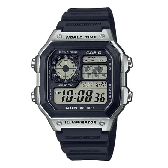 Casio AE-1200WH-1AVEF Digitaluhr Schwarz 42mm