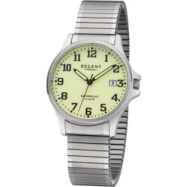 REGENT F-1348 Herrenuhr Edelstahl 36 mm selbstleuchtend