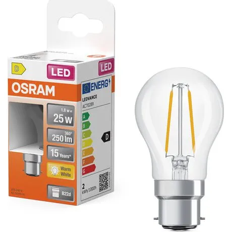 OSRAM LED Star Classic P 1,8W B22d 2700K Warmweiß