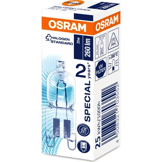 Osram Halopin Oven 25W G9 Warmweiß 230V