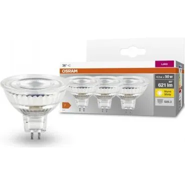 Osram LED MR16 GU5.3 6,5W 36° 2700K 3er Pack