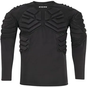CCM Padded Goalie LS Kompressionsshirt Schwarz XL