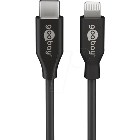 Goobay 39428 USB-C zu Lightning Kabel 0,5 m schwarz