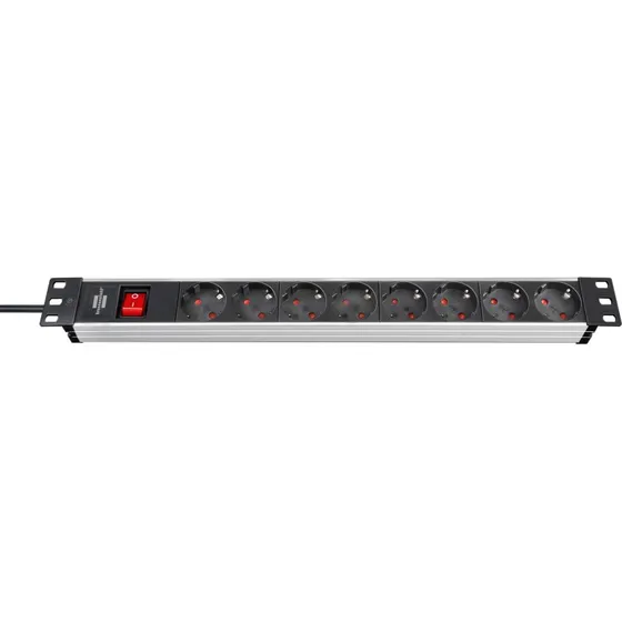 Brennenstuhl Alu-Line 19" Steckdosenleiste 8-fach mit Schalter