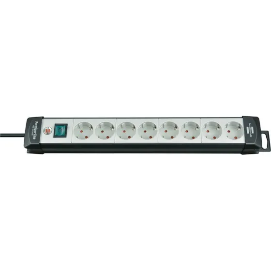 Brennenstuhl Premium-Line Steckdosenleiste 8-fach, 3m Kabel