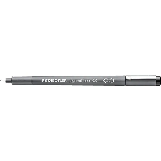 STAEDTLER Pigment Liner Fineliner Schwarz 0,3 mm