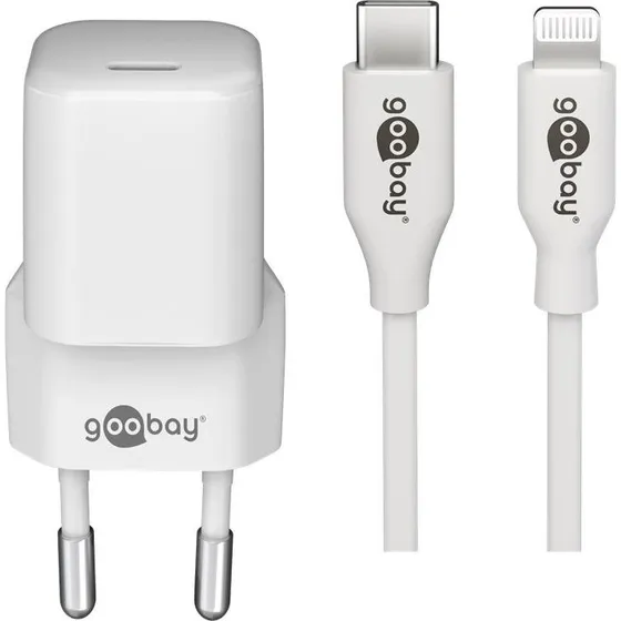 Goobay Lightning/USB-C PD-Ladeset Nano 20 W
