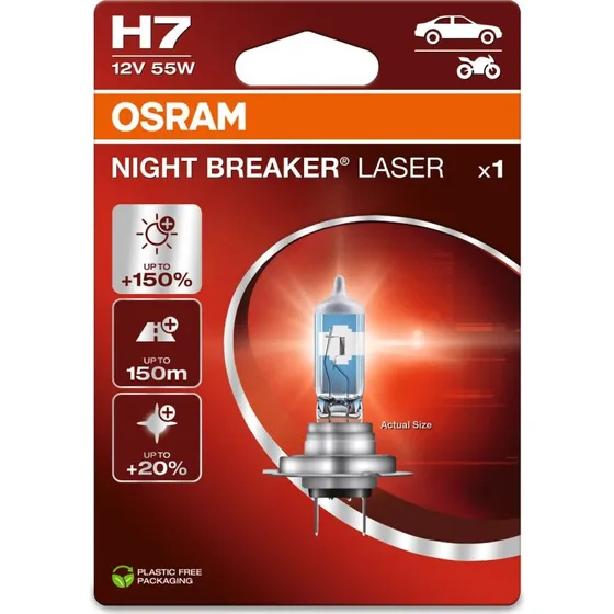 Osram Night Breaker Laser H7 12V 55W PX26d +150% Helligkeit
