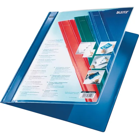 LEITZ Schnellhefter Exquisit blau mit Präsentationstasche