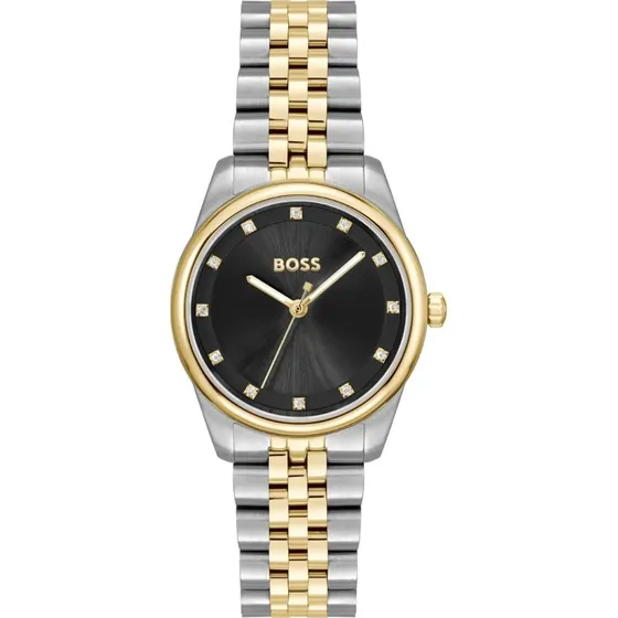 BOSS Graceful Precious 1502811 Damenuhr schwarz gold