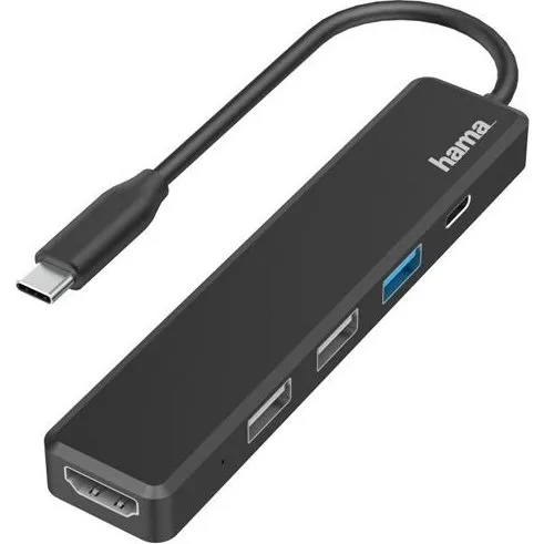Hama USB-C-Multiport-Adapter 5 Ports Schwarz