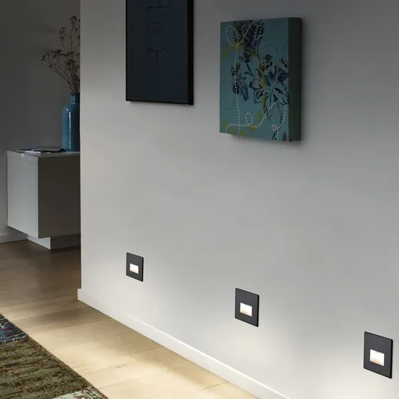 Paulmann LED-Wandeinbauleuchte Edge Quadro Schwarz