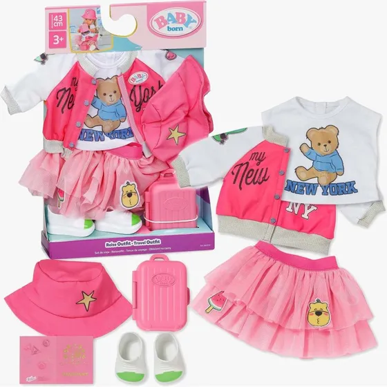 Zapf Creation BABY born Puppen-Outfit Deluxe Reise für 43cm Puppen