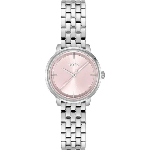 BOSS Lucia Damenuhr Edelstahlarmband, analog, Glassteine
